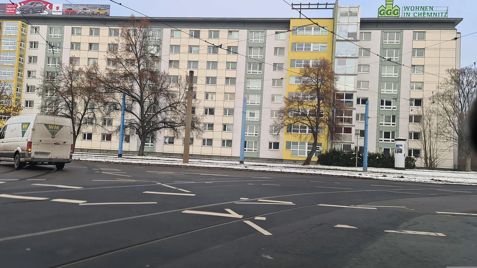 Street-level view of a level crossing in Germany